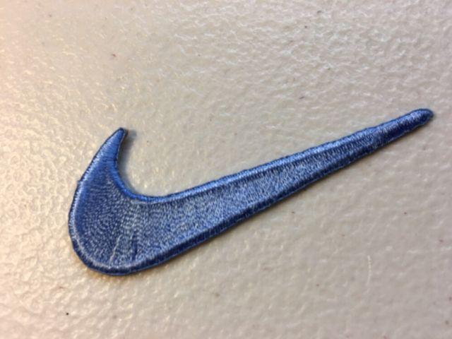 Blue Swoosh Logo - Nike Swoosh Logo High-quality Embroidered Iron on Patch Corn Flower ...