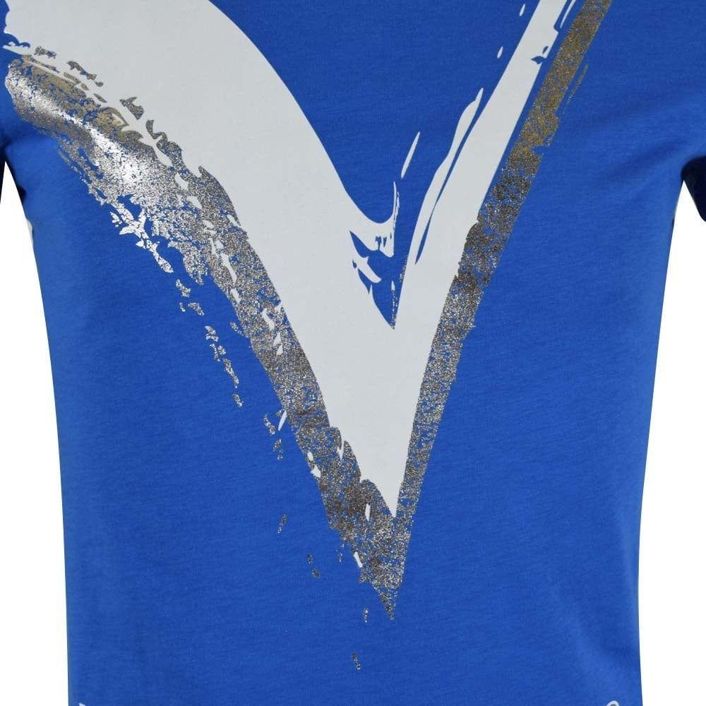 Blue Swoosh Logo - VERSACE JEANS Versace Jeans Blue Swoosh Logo T-Shirt - Men from ...
