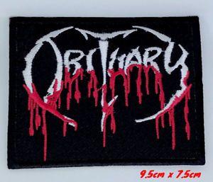 Obituary Logo - OBITUARY Blood Drip Logo Death Metal Iron or Sew On Badge Patch UK ...