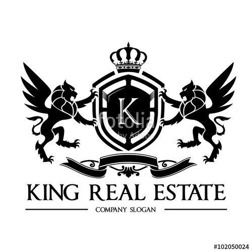 Hotel Lion Logo - King crest logo, lion logo, real estate logo, hotel logo, vector logo