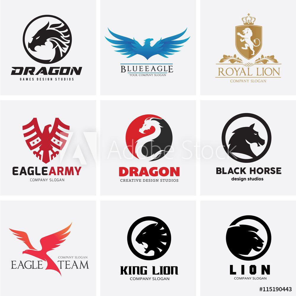Hotel Lion Logo - Photo & Art Print Animal Logo collection, Logo set, Eagle Logo, Lion