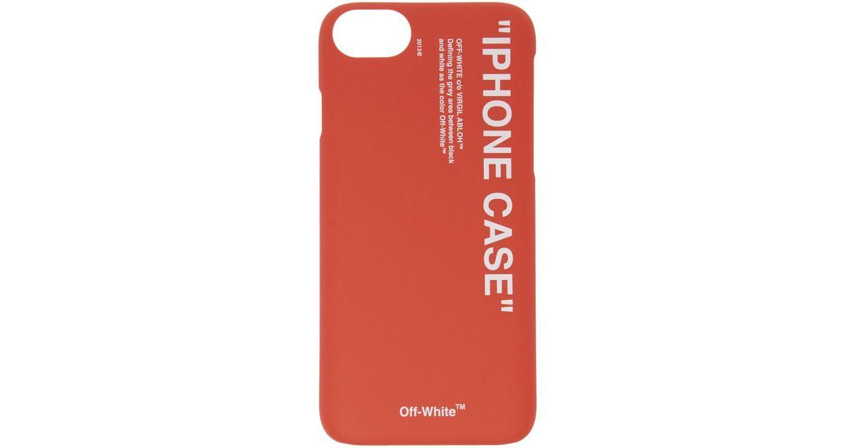 Red Black and White C Logo - Off White C O Virgil Abloh Red Quote IPhone 8 Case In Red For Men