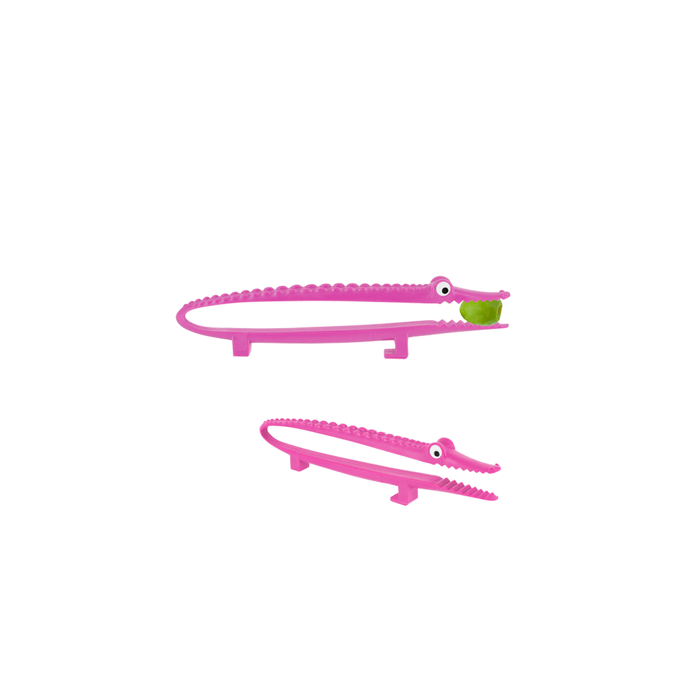 Crocodile with Pink Logo - Mini Croc' serving tongs