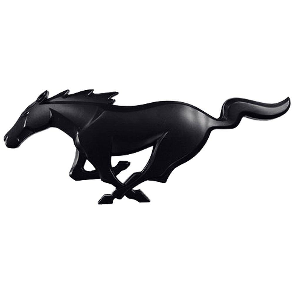 Black and White Mustang Logo - 15 17 Mustang Black Out Front Pony Emblem Ford Officially Licensed