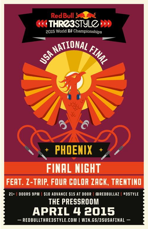 Phoenix Mixed with Red Bull Logo - Red Bull Thre3style USA National Final – Tickets – The Pressroom ...