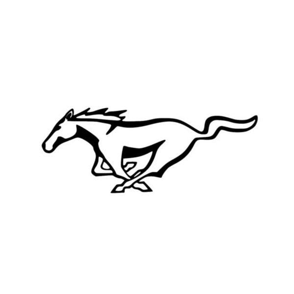 Black and White Mustang Logo - Mustang Horse Modern Emblem Vinyl Decal Sticker | Racing Pony 380 | eBay
