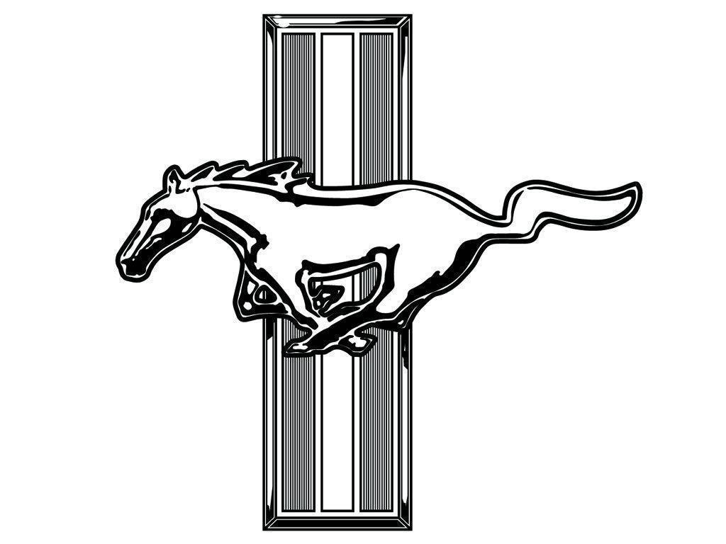 Black and White Mustang Logo - Ford Mustang Logo Wallpaper