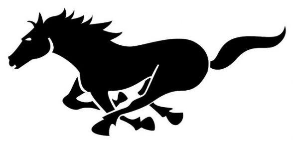 Black and White Mustang Logo - Free Mustang Logo Clipart, Download Free Clip Art, Free Clip Art