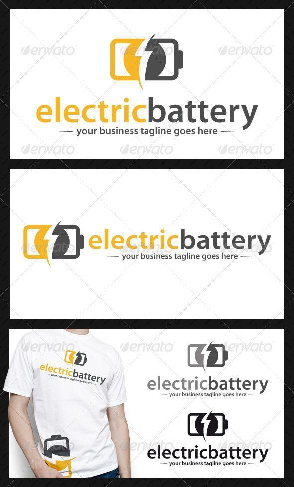Battery Logo - Electric Battery Logo Template. Logo LN. Logo Templates, Logos