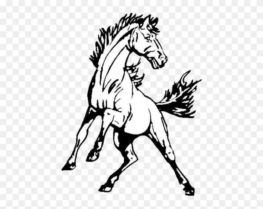Black and White Mustang Logo - Black And White Mustang Horse Transparent PNG Clipart Image