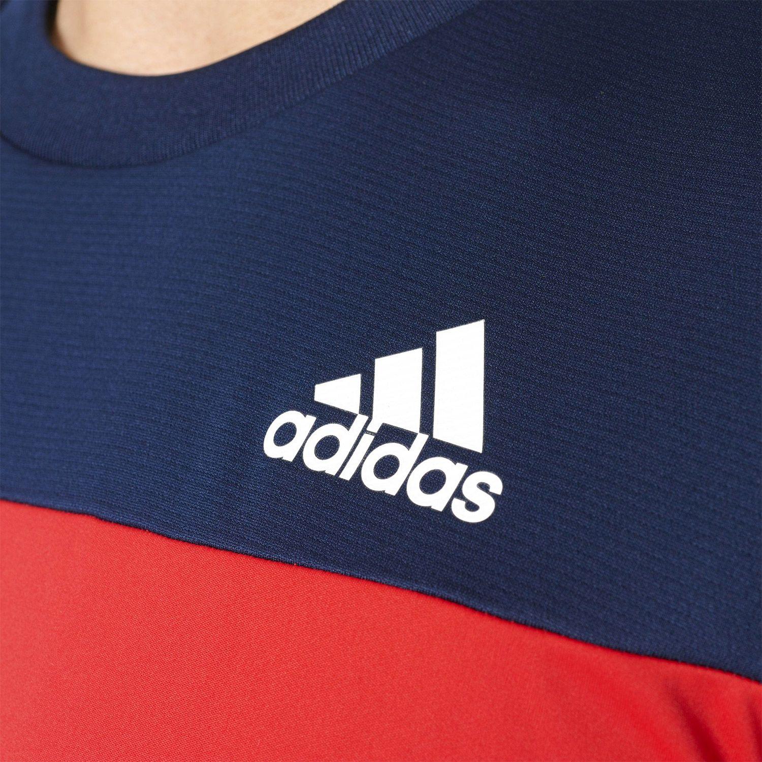 Blue and Red Adidas Logo - Adidas Club Men's Tennis T Shirt
