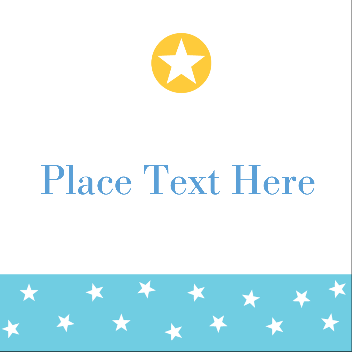 Looking Square Blue Yellow Stars Logo - Blue Yellow Stars predesigned template for your next fun creative