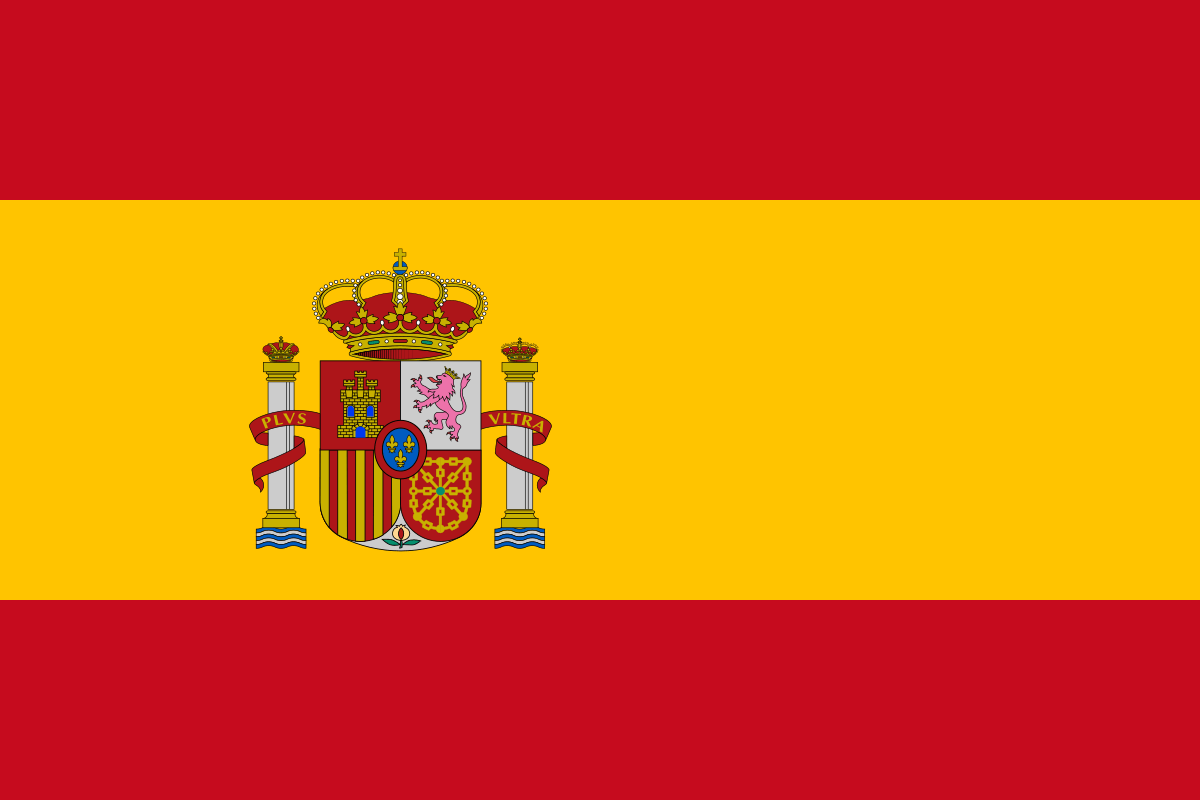 Looking Square Blue Yellow Stars Logo - Flag of Spain