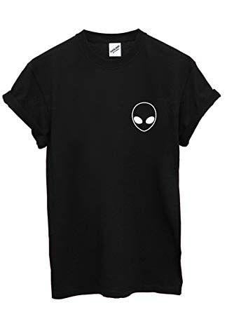 Alien Head Logo - Alien Head Pocket T Shirt - Available in 6 Colours: Amazon.co.uk ...