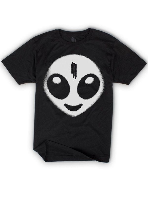 Alien Head Logo - Skrillex Recess T-Shirt : Recess Alien Head Logo Tee