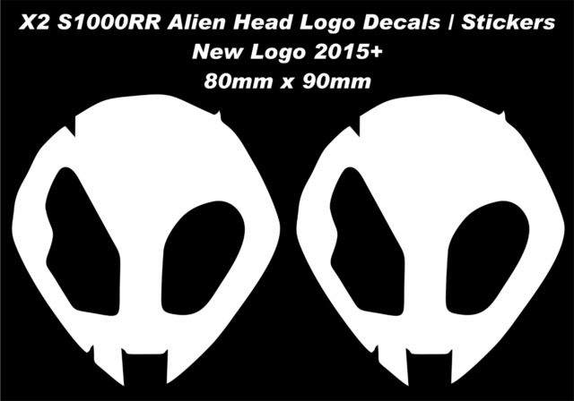 Alien Head Logo - S1000rr Alien Head Logo Decals / Stickers BMW Hp4 (2 Stickers) Logo