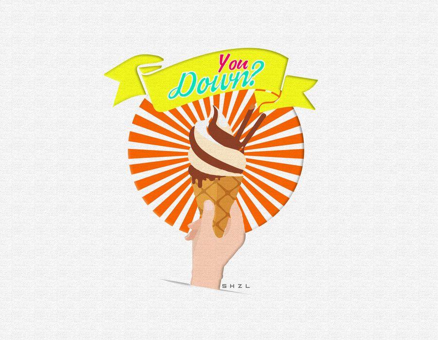 Swirl Ice Cream Logo - Entry #24 by iShazleen for Ice cream Swirl Logo Design | Freelancer