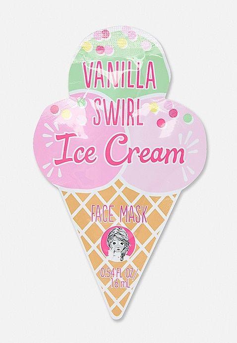 Swirl Ice Cream Logo - Vanilla Swirl Ice Cream Face Mask