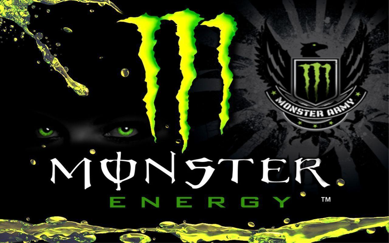 Red Monster Energy Logo - Monster Energy Drink Logo Wallpaper