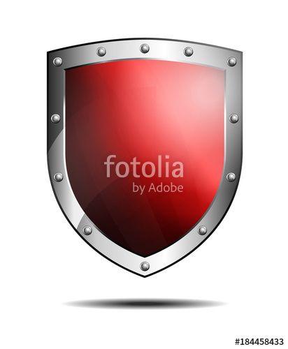 Security Red Shield Logo - Red Shield, Protection Antivirus Security Firewall Stock image