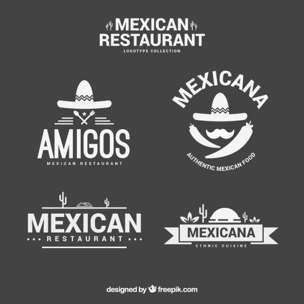 Mexican Restaurant Logo - Elegant mexican restaurant logo templates Vector