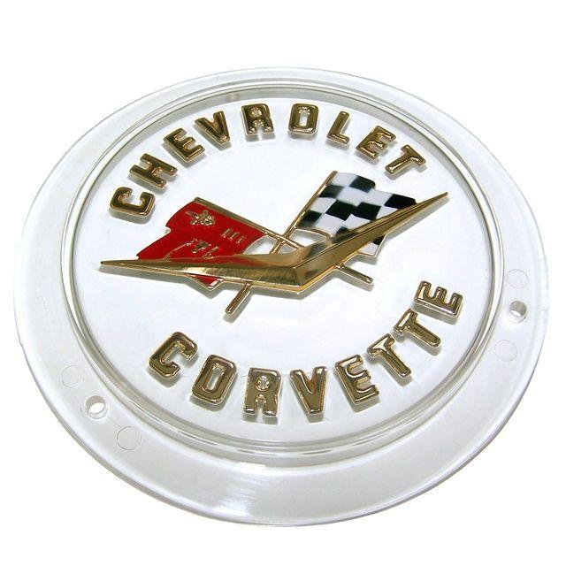 1960 Corvette Logo - 1958 - 1960 Corvette Front Header Emblem Lens: CorvetteParts.com