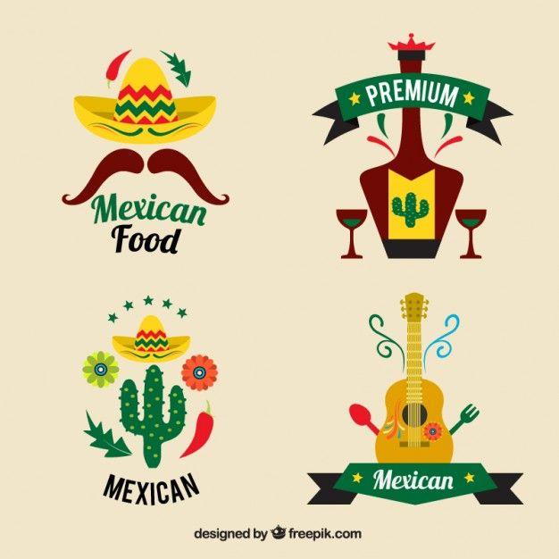 Mexican Restaurant Logo - Mexican restaurants logo set Vector | Free Download