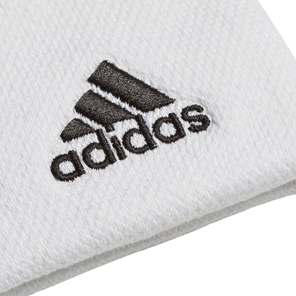 White Small Adidas Logo - Adidas Tennis Small Wristband - white/black - MisterTennis.com