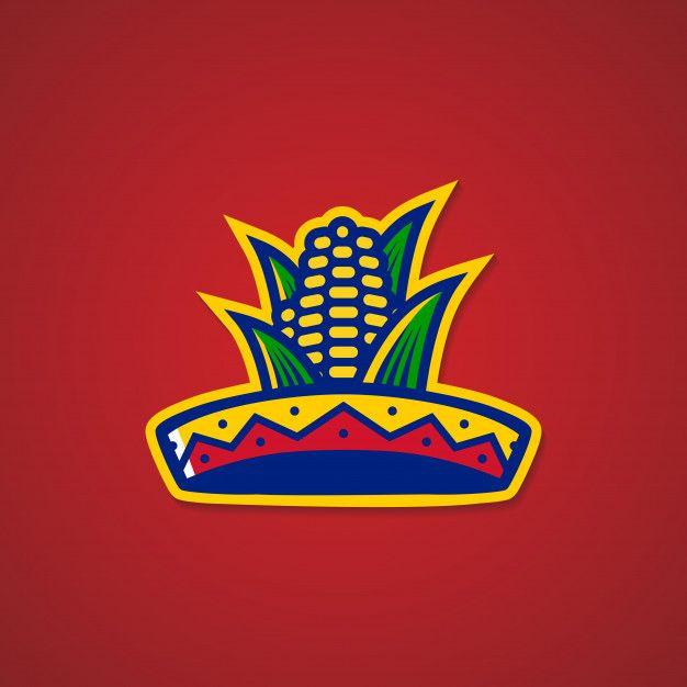 Mexican Restaurant Logo - Sombrero hat corn mexican restaurant logo sticker emblem Vector ...