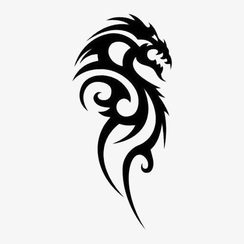 Black Dragon Logo - Dragon Logo, Black And White, Creative, Decoration PNG and PSD File ...