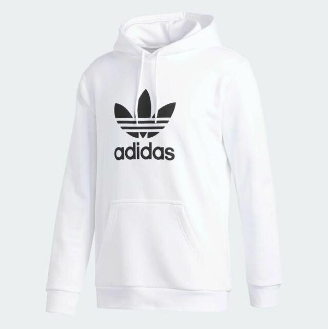 White Small Adidas Logo - adidas Originals Men's Trefoil Hoodie White Small - Athletic Hoodies ...