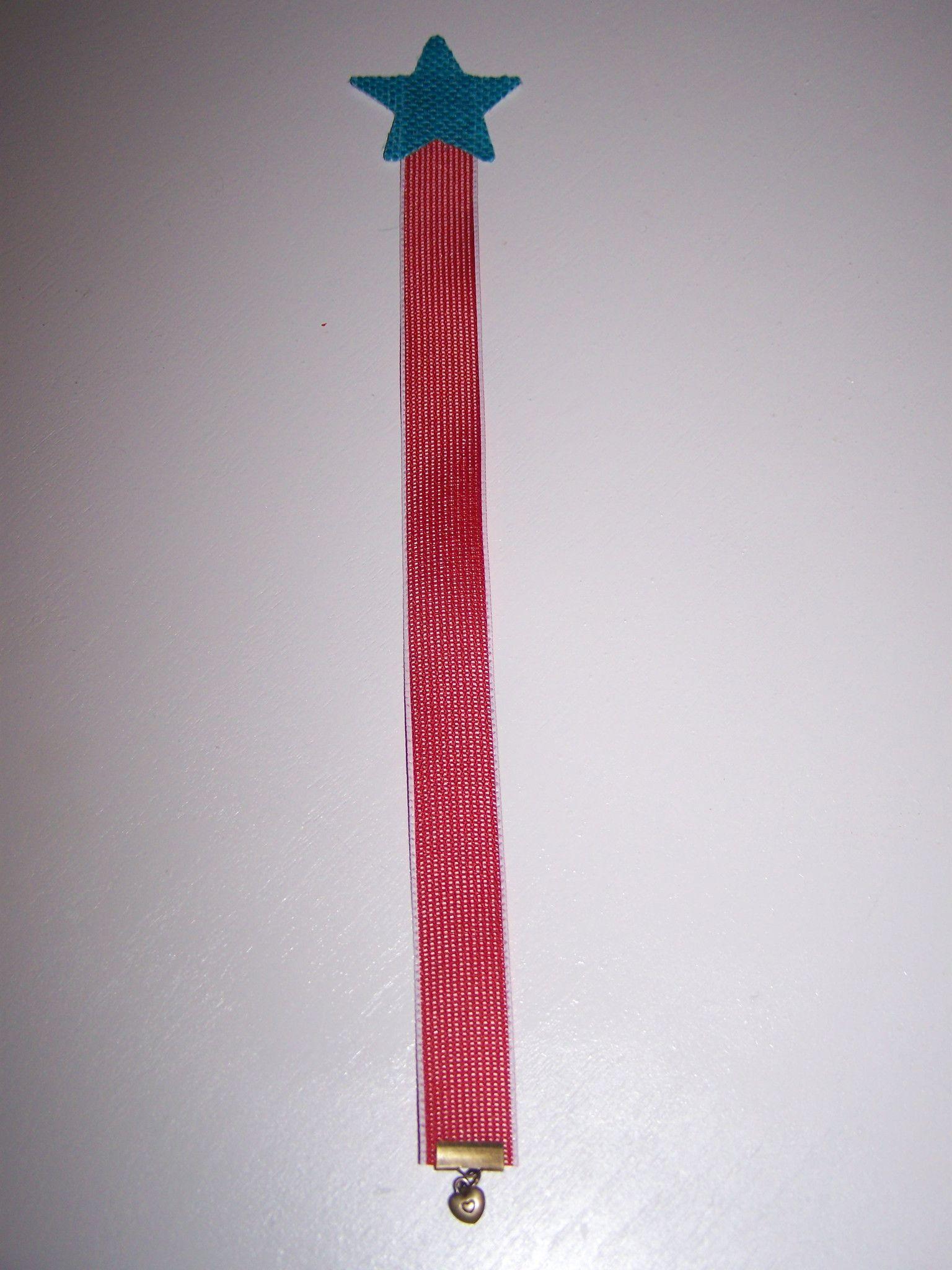 Red Ribbon Bookmark Logo - Blue star red ribbon bookmark. Books & Accessories