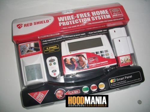 Security Red Shield Logo - Red Shield Wire Free Home Security Intruder Burglar Alarm System