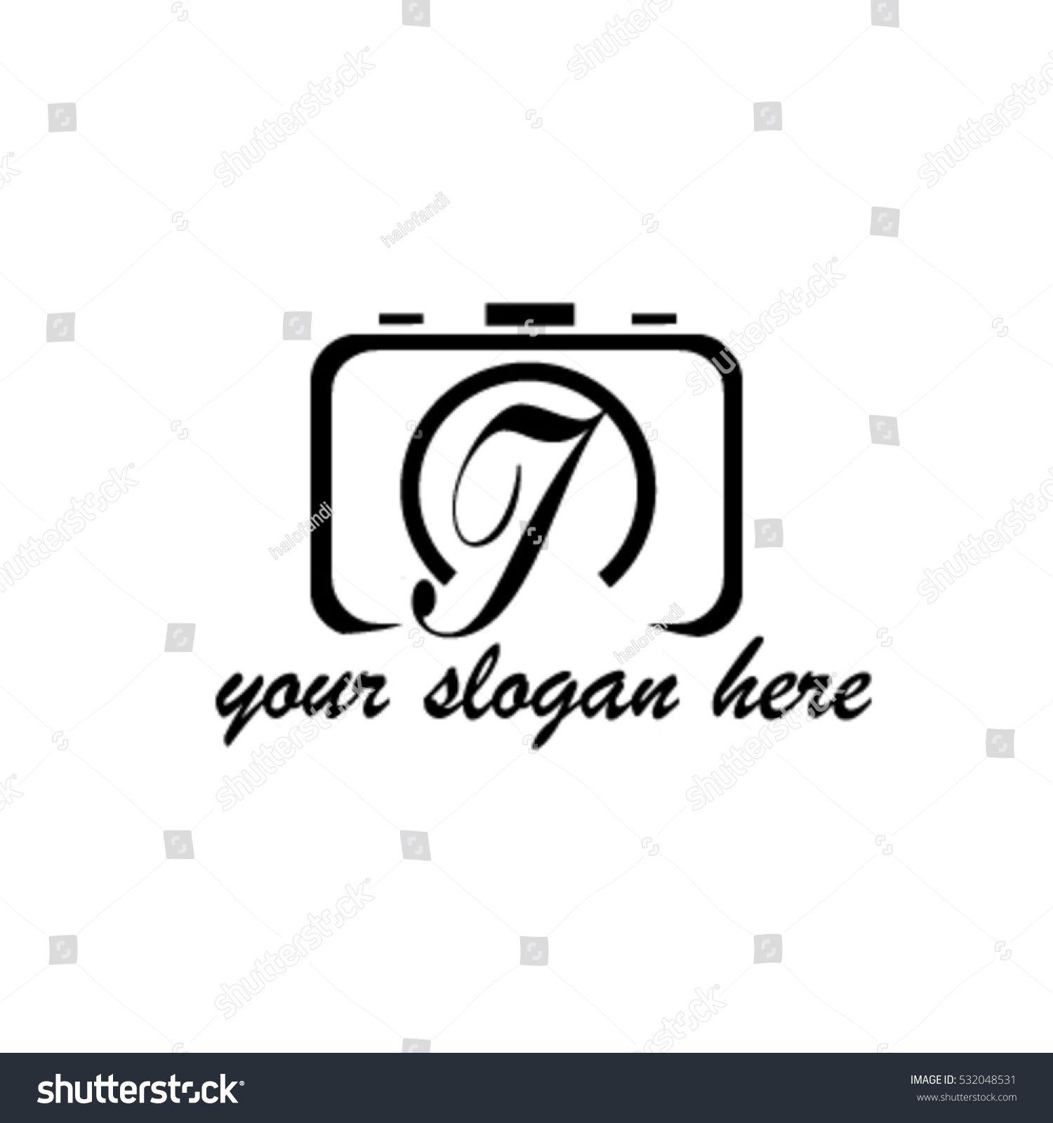 Black Letter I Logo - Initial Letter I Icon Logo With Vector Camera Design Template