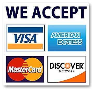 We Accept Visa MasterCard Logo - Amazon.com : We Accept Credit Cards AmEx Visa MasterCard Discover