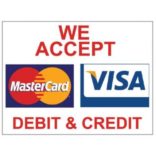 We Accept Visa MasterCard Logo - Visa Mastercard Poster (POSTER VISA H)