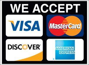 We Accept Visa MasterCard Logo - We Accept Coroplast Yard Sign