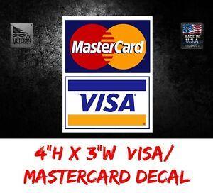 We Accept Visa MasterCard Logo - CREDIT CARD LOGO payment USDM DECAL STICKER we accept Visa ...