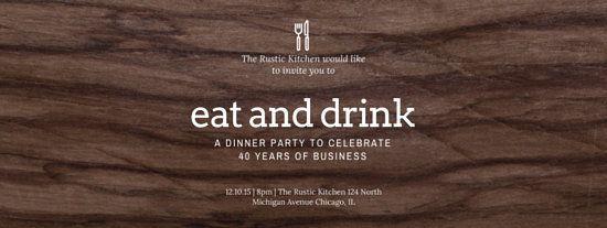 Rustic Facebook Logo - Rustic Eat & Drink Facebook Event Cover - Templates by Canva