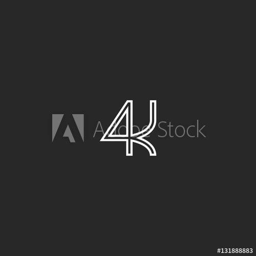 4K-resolution Black and White Logo - 4k logo monogram black and white emblem, ultra resolution video