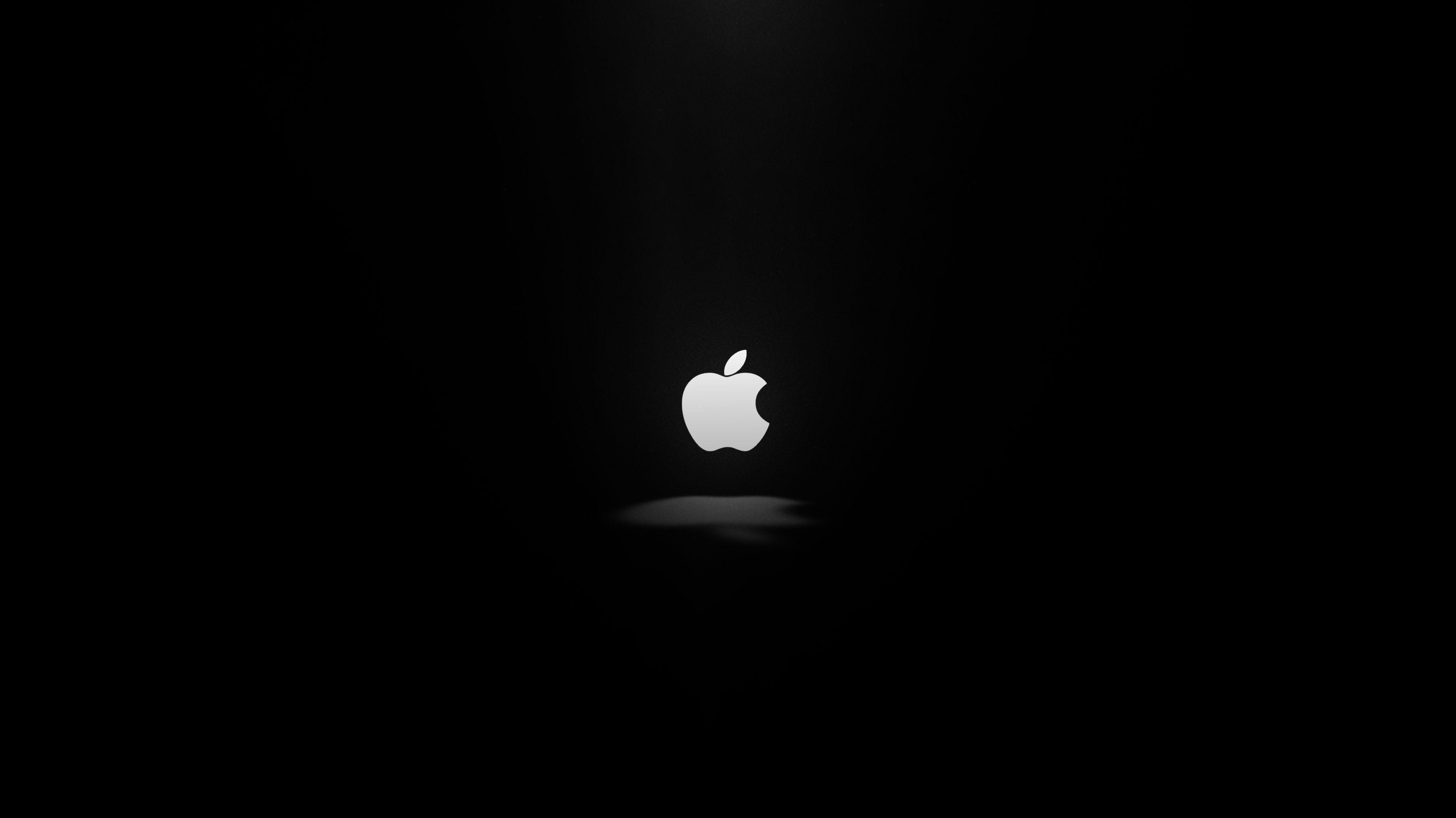 4K-resolution Black and White Logo - Wallpaper Apple, Dark, Logo, 4K, Minimal, #9339