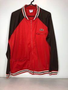 Red Gator Logo - MENS VINTAGE SPORT LACOSTE GATOR LOGO JACKET SIZE 8 RED BROWN ...