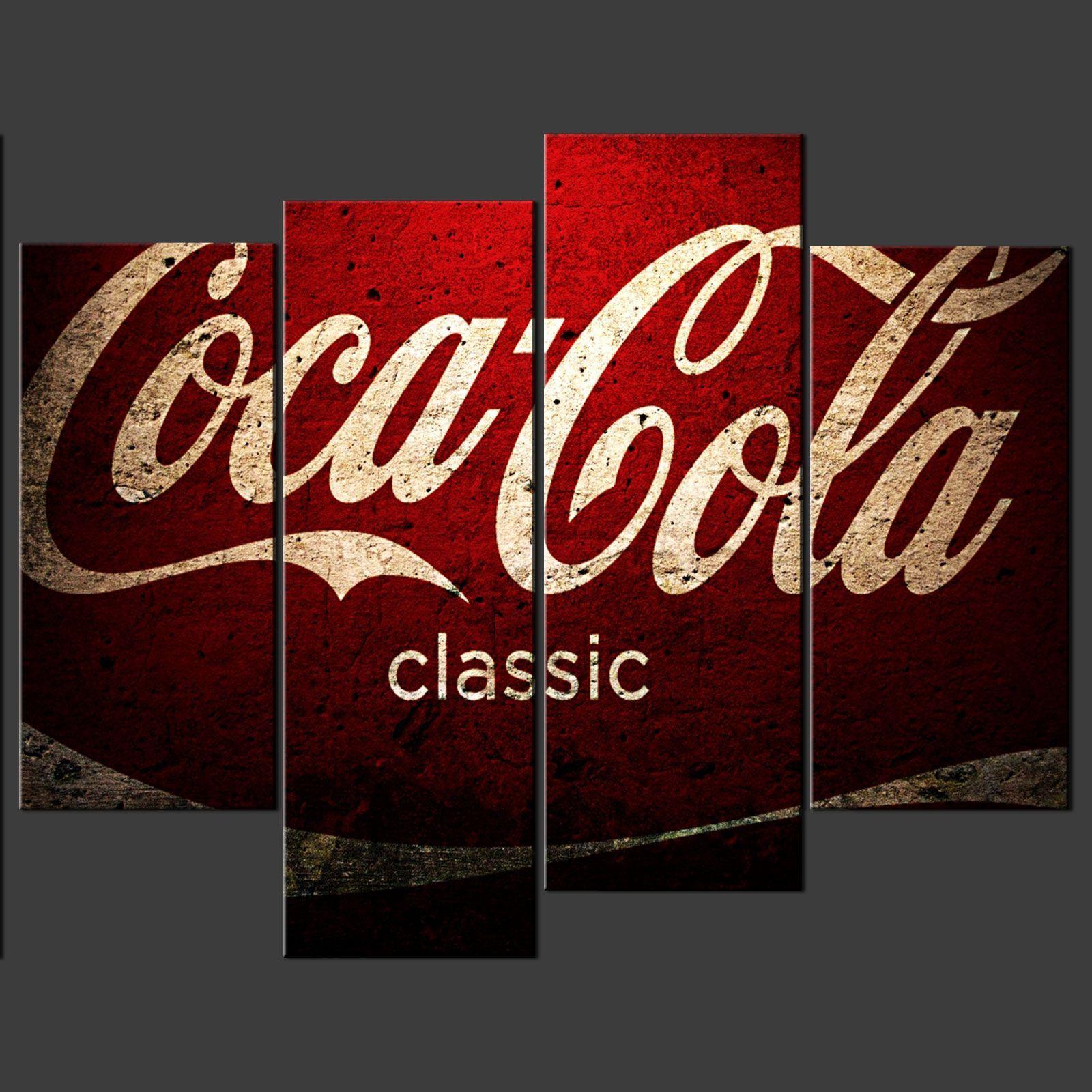 Modern Coca-Cola Logo - coca cola art | COCA-COLA-VINTAGE-CASCADE-CANVAS-PRINT-POSTER-MODERN ...