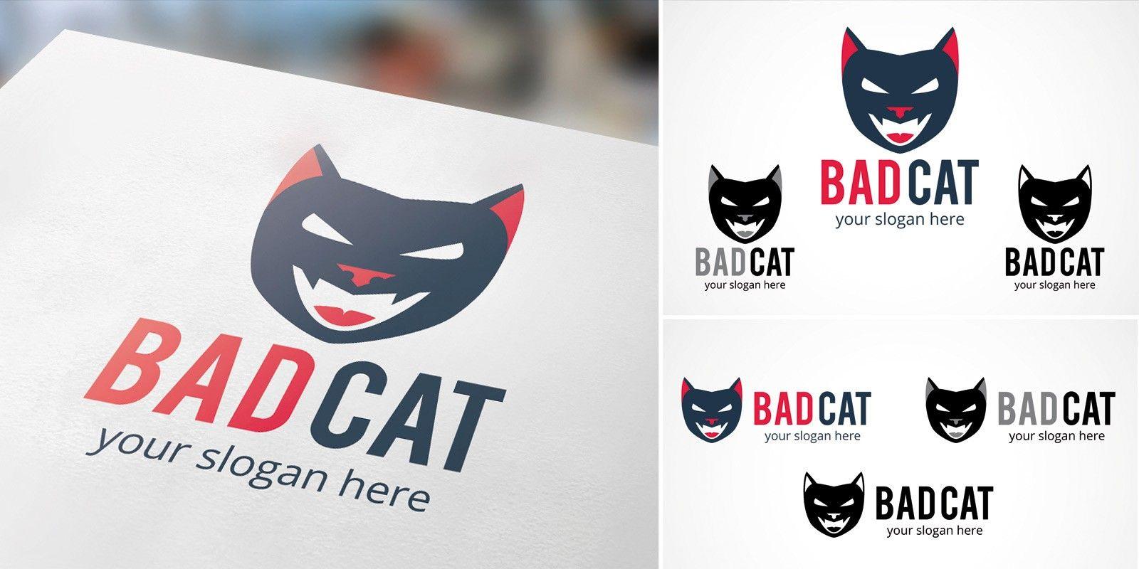 Bad Cat Logo - Bad Cat - Logo Template | Codester