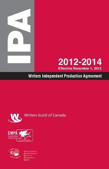Writers Guild of Canada Logo - Writers Independent Production Agreement - Writers Guild of Canada