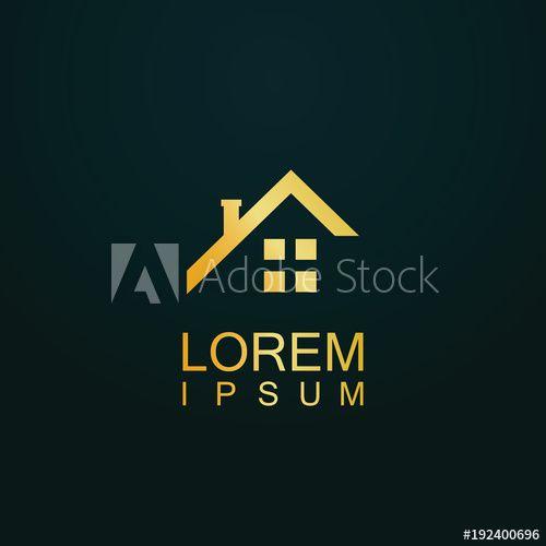 Roof Vector Logo - gold roof house vector logo this stock vector and explore