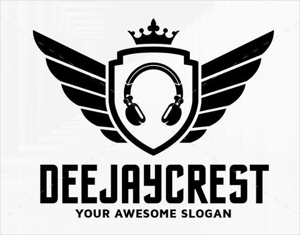 Cool Crest Logo - DJ Crest Logo Template Templates Creative Market Cool Dj Majestic 5 ...