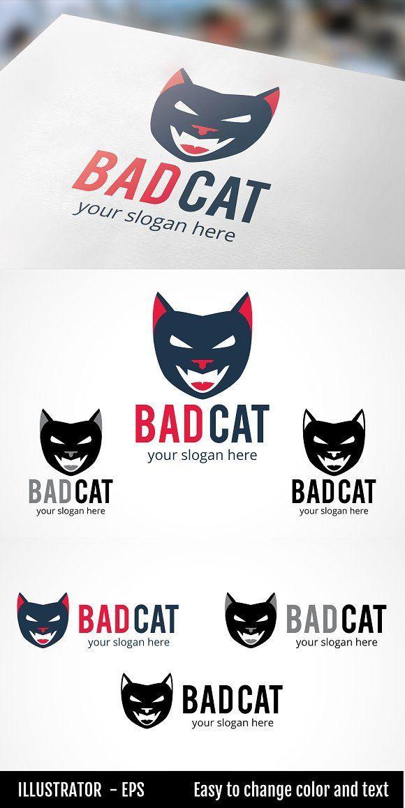 Bad Cat Logo - Bad Cat Templates Vector* Logo in 2 formats: Layered .EPS files