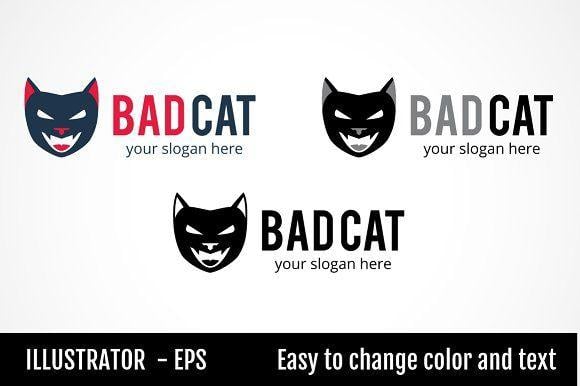 Bad Cat Logo - Bad Cat Logo Templates Creative Market