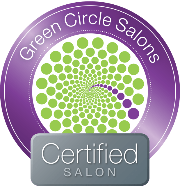 Purple and Green Circle Logo - Green Circle Salons Certified Salon — Tommie Salon